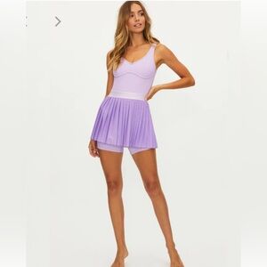 Beach riot Jada onsie in lavender and Bernadette skirt
